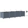 Sodo vazonas 4 pcs Šviesiai Pilka 160 x 40 x 37,5 cm Plastmasė