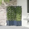 Sodo vazonas 3 pcs Pilka 80 x 80 x 142 cm Plastmasė