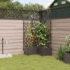 Sodo vazonas 3 pcs Ruda 80 x 80 x 142 cm Plastmasė