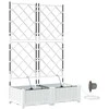 Sodo vazonas 2 pcs Baltas 80 x 40 x 126 cm Plastmasė