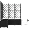 Sodo vazonas 5 vnt. Juoda 120 x 120 x 142 cm PP