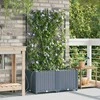 Sodo vazonas 2 pcs Šviesiai Pilka 80 x 40 x 142 cm Plastmasė