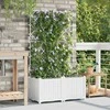 Sodo vazonas 2 pcs Baltas 80 x 40 x 142 cm Plastmasė