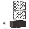 Sodo vazonas 2 pcs Ruda 80 x 40 x 142 cm Plastmasė