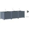 Sodo vazonas 3 pcs Šviesiai Pilka 120 x 40 x 37,5 cm Plastmasė
