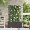 Sodo vazonas 2 vnt. Ruda 80 x 40 x 142 cm PP
