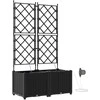 Sodo vazonas 2 pcs Juodas 80 x 40 x 142 cm Plastmasė