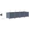 Sodo vazonas 4 pcs Šviesiai Pilka 160 x 40 x 37,5 cm Plastmasė