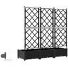 Sodo vazonas 3 vnt. Juoda 120 x 40 x 126 cm PP