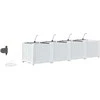 Sodo vazonas 4 pcs Baltas 160 x 40 x 37,5 cm Plastmasė