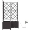 Sodo vazonas 3 vnt. Ruda 80 x 80 x 142 cm PP