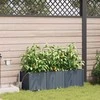 Sodo vazonas 3 pcs Šviesiai Pilka 120 x 40 x 37,5 cm Plastmasė