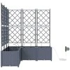 Sodo vazonas 5 pcs Šviesiai Pilka 120 x 120 x 142 cm Plastmasė