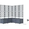Sodo vazonas 5 pcs Šviesiai Pilka 120 x 120 x 142 cm Plastmasė