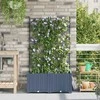 Sodo vazonas 2 pcs Pilka 80 x 40 x 142 cm Plastmasė