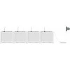 Sodo vazonas 4 pcs Baltas 160 x 40 x 37,5 cm Plastmasė