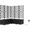 Sodo vazonas 5 vnt. Juoda 120 x 120 x 142 cm PP