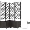 Sodo vazonas 3 vnt. Ruda 80 x 80 x 142 cm PP
