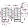 Sodo vazonas 5 pcs Šviesiai Pilka 120 x 120 x 126 cm Plastmasė