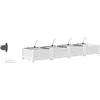 Sodo vazonas 4 pcs Baltas 160 x 40 x 22 cm Plastmasė