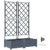 Sodo vazonas 2 pcs Šviesiai Pilka 80 x 40 x 126 cm Plastmasė