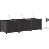 Sodo vazonas 3 pcs Ruda 120 x 40 x 37,5 cm Plastmasė