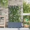 Sodo vazonas 2 pcs Šviesiai Pilka 80 x 40 x 142 cm Plastmasė