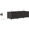 Sodo vazonas 3 pcs Ruda 120 x 40 x 37,5 cm Plastmasė