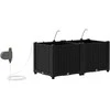 Sodo vazonas 2 pcs Juodas 80 x 40 x 37,5 cm Plastmasė