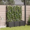 Lumarko Sodo vazonas 3 pcs Juodas 120 x 40 x 142 cm Plastmasė