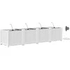 Sodo vazonas 4 pcs Baltas 160 x 40 x 37,5 cm Plastmasė