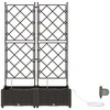 Sodo vazonas 2 pcs Ruda 80 x 40 x 126 cm Plastmasė