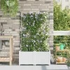 Sodo vazonas 2 vnt. Balta 80 x 40 x 142 cm PP