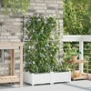 Sodo vazonas 2 pcs Baltas 80 x 40 x 126 cm Plastmasė