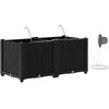 Sodo vazonas 2 pcs Juodas 80 x 40 x 37,5 cm Plastmasė