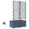 Sodo vazonas 2 vnt. Pilka 80 x 40 x 142 cm PP
