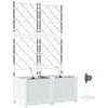 Sodo vazonas 2 pcs Baltas 80 x 40 x 142 cm Plastmasė