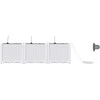 Sodo vazonas 3 pcs Baltas 120 x 40 x 37,5 cm Plastmasė