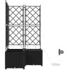 Sodo vazonas 3 vnt. Juoda 80 x 80 x 142 cm PP