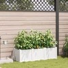 Sodo vazonas 3 pcs Baltas 120 x 40 x 37,5 cm Plastmasė