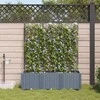 Sodo vazonas 3 pcs Šviesiai Pilka 120 x 40 x 142 cm Plastmasė