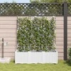 Sodo vazonas 3 pcs Baltas 120 x 40 x 142 cm Plastmasė