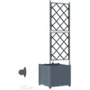 Sodo vazonas 2 pcs Šviesiai Pilka 40 x 40 x 142 cm Plastmasė