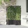 Sodo vazonas 3 pcs Juodas 80 x 80 x 142 cm Plastmasė