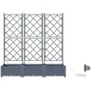 Sodo vazonas 3 pcs Šviesiai Pilka 120 x 40 x 126 cm Plastmasė