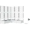 Sodo vazonas 5 pcs Baltas 120 x 120 x 126 cm Plastmasė