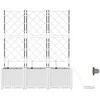 Sodo vazonas 3 vnt. Balta 120 x 40 x 142 cm PP