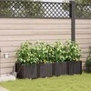 Sodo vazonas 4 pcs Ruda 160 x 40 x 37,5 cm Plastmasė