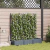 Sodo vazonas 3 pcs Šviesiai Pilka 120 x 40 x 126 cm Plastmasė