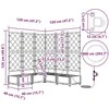 Sodo vazonas 5 vnt. Balta 120 x 120 x 126 cm PP